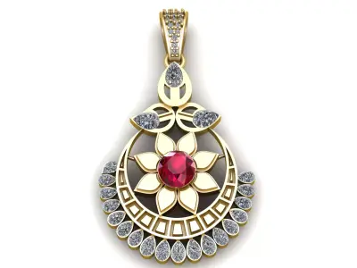 VICTORIAN LUXURY PENDANT 3D PRINTABLE MODEL 3D print model