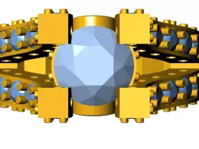 SOLITER FULL DAIMOND RING 3D print model