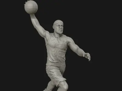 LeBron James 3D Dunk Model for 3D printing 3D print model