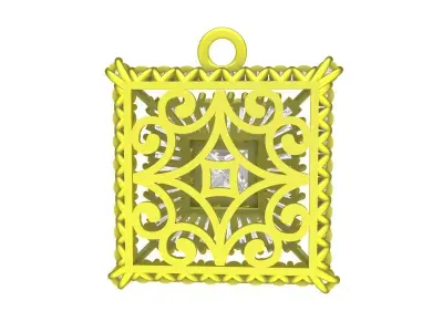 7061 luxury vietnamese diamond women pendant  3D print model