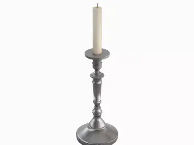 Vintage Candlestick 02 Low-poly 3D model