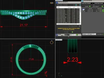 Diamond Jewelry Ring 3D print model