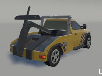 Tow Truck Low-poly 3D model by AcornAssets - Low-poly