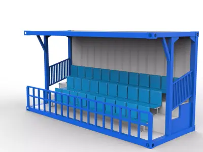Container Grandstand 3D model