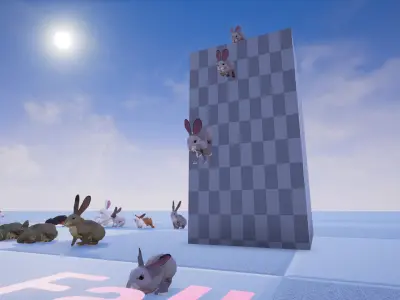 Poly Art Rabbits Low-poly 3D model