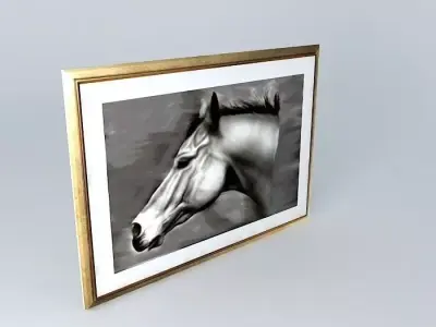 3d Racehorse Sculptured Free 3D model