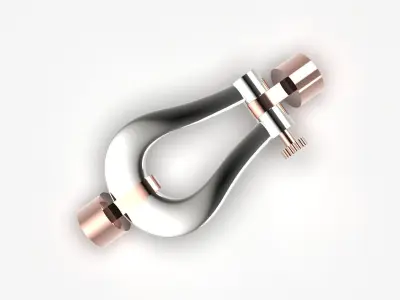 Two-tone bracelet top connection model bg0033 3D print model