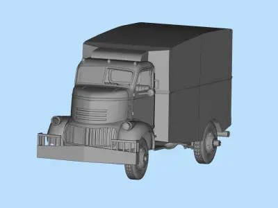 Printable Body Truck 41 46 Coe Jeepers Creepers STL file 3D print model