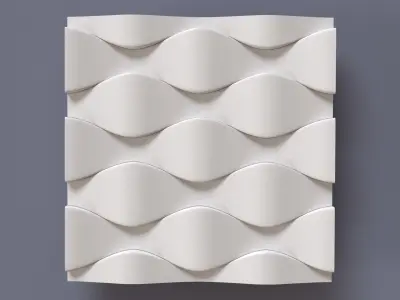 Wall Panels Pack by Niron gypsum 3d panels  3D model