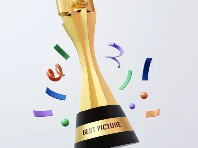 Photography Award Celebration Cup Low-poly 3D model