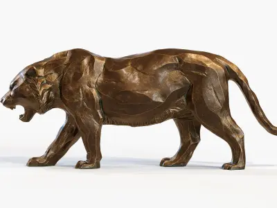 Decorative Tiger statuette 3D print model