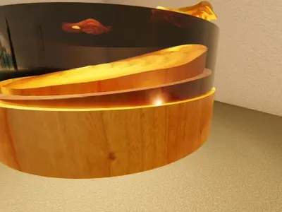 Round Table water drop shape version 3 3D model