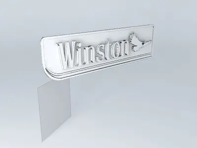 SIGNAGE WINSTON 3D LOGO Free 3D model
