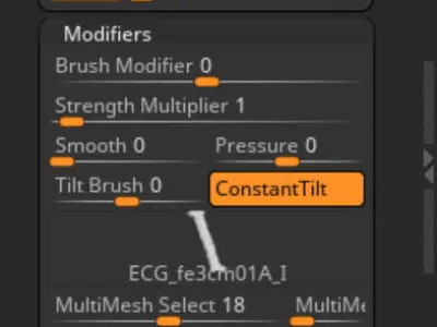 EmbroideryCG Font English05A Zbrush IMM Brush 3D model