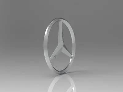 mercedes logo 3D print model