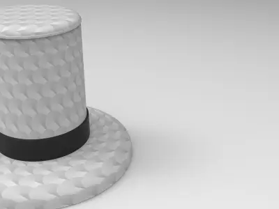 Hat Stool Low-poly 3D model purchase