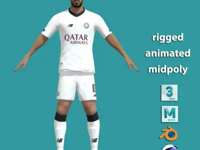 T-P Rigged Hassan Al-Haidos Al-Sadd 3D model