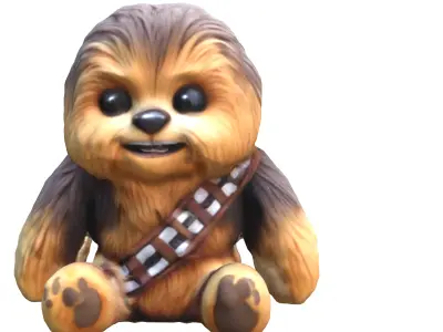 chewbacca Doll Low-poly 3D model