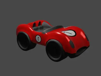 Cartoon Car Low-poly 3D model