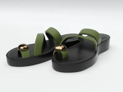 Sandals Platform Low-poly 3D model