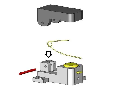  SPST Momentary Small Switch 3D print model
