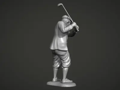 Old Tom Morris Sculpture - Old Golfer 3D print model