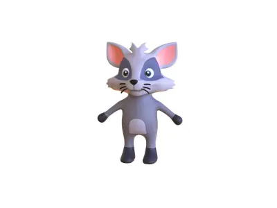 High-Quality 3D Cute Badger - Animated for Games Low-poly 3D model