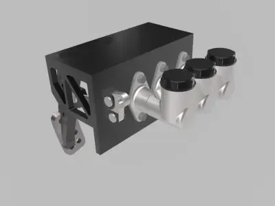 RACING PEDAL BOX WITH GIRLING CYLINDERS FOR SCALE AUTOS 3D print model