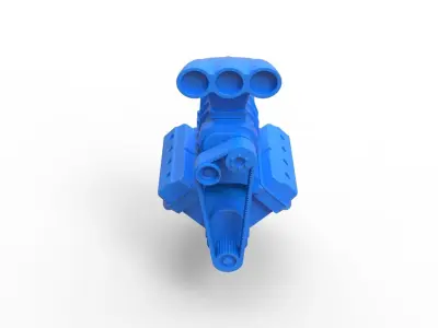 Engine V8 Scale 1 to 24 3D print model