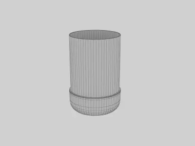 Candle holder made of wood and glass Free 3D model