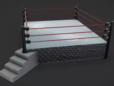 Wrestling Ring Low-poly 3D model