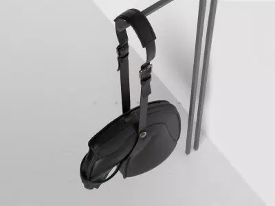 Luxury Horse-Inspired Leather Bag 3D model