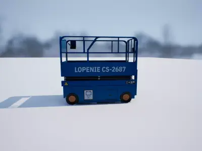 Scissor Lift Platform PBR Low-poly 3D model