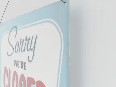 Vintage closed sign 3D model