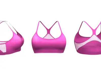 Ladies Sport Bra Low-poly 3D model