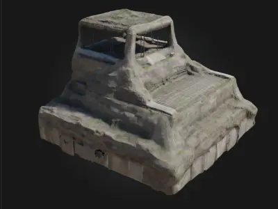 Camouflage Fortress  Concealed Stronghold for Tactical Mastery 3D model