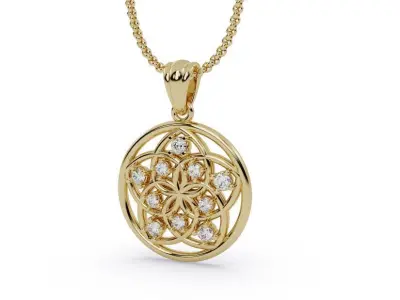 Pendant necklace 04 3D print model