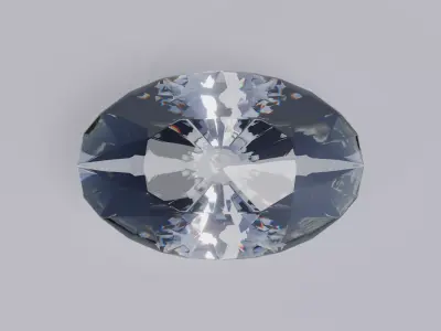 Oval Diamond Ideal Cut 3D model