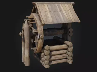 Rustic Well  Timeless Village Essential for Rural Scenes 3D model