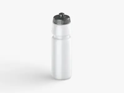 Water Sport Bottle - aluminum and plastic botle set Low-poly 3D model