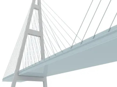 Bridge Russian Stylized low poly Low-poly 3D model