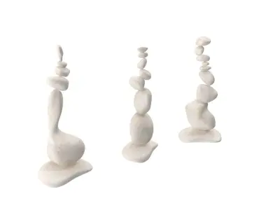 Stone towers 3D model