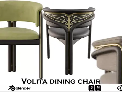 MORPHO Volita dining chair Low-poly 3D model