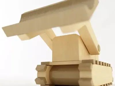 Toy Bulldozer 3D model