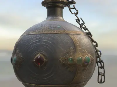 Jeweled Arcane Flask 3D model