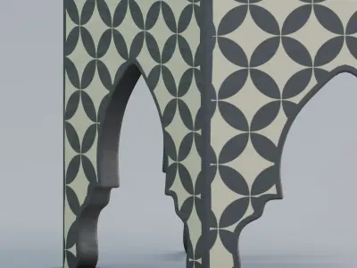 Oriental side table 3D model