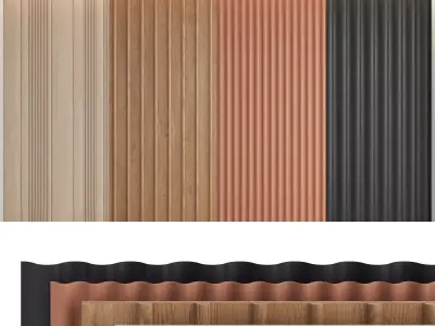 Wood panels set3 3D model