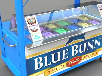  Ice Cream Cart 3D model