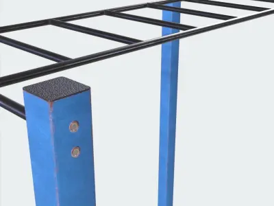 Street Workout Component01 Low-poly 3D model