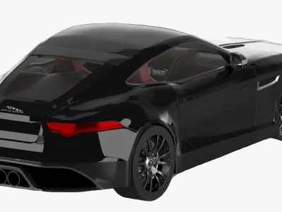 Jaguar f tayp  Low-poly 3D model